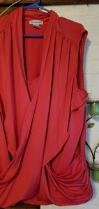 Coral sleeveless top